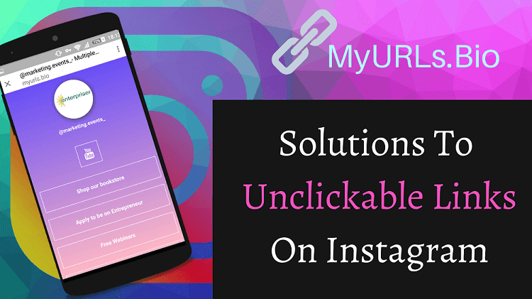 link in instagram bio not clickable